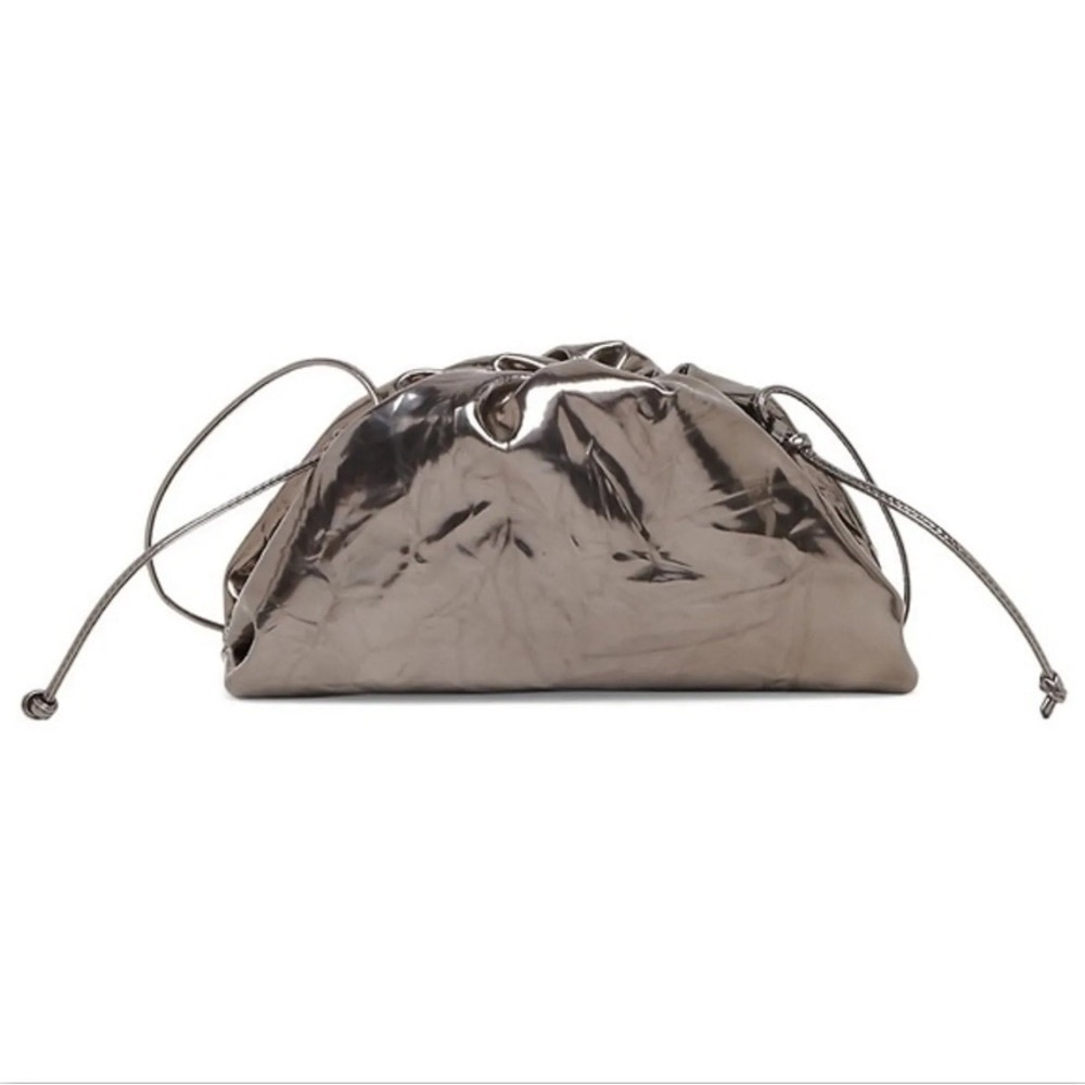 Bottega Veneta The Pouch Mini Metallic Leather Clutch NWT